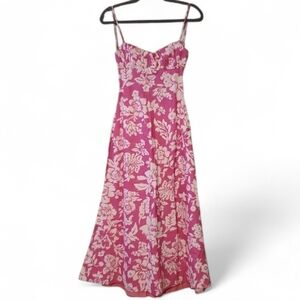 Saints & Secrets Floral Maxi Dress In Pink And White Size XS